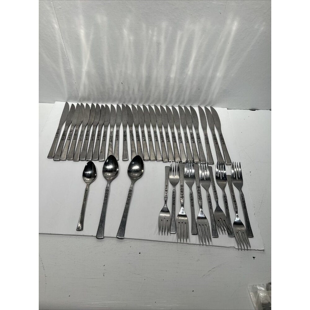 Vintage Ekco Eterna Cantina Stainless Steel Flatware 40 Piece‎ Mixed Lot